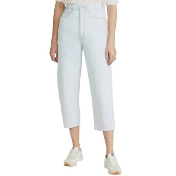 Edwin Womens Capri Jeans Size 29 Light Wash Organic Cotton NWT $229 - Picture 1 of 10